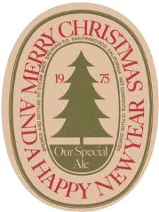 Anchor Christmas Ale, brewed by Anchor Brewing in San Francisco since 1975. 