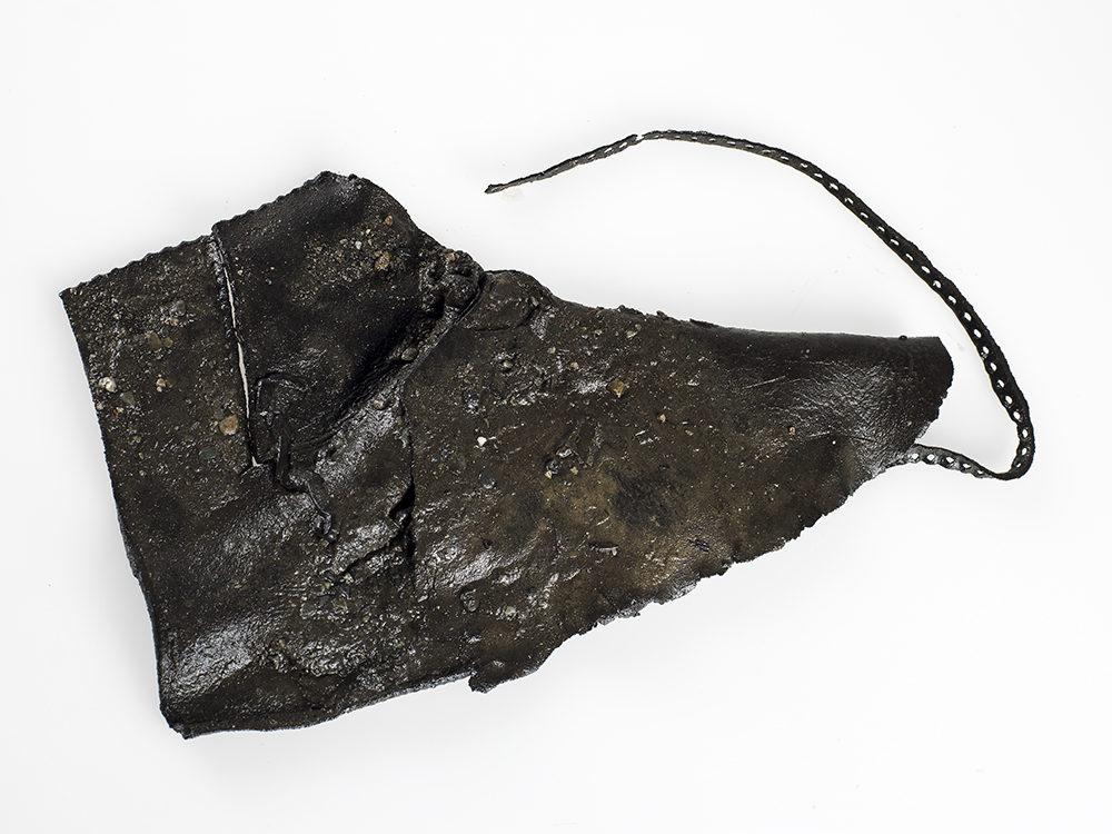 One of the most complete shoes from this time period found at the Ørland site. Photo: Åge Hojem, NTNU University Museum
