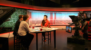 Nobel Laureate May-Britt Moser was in Stockholm in early March to talk about her upcoming presentation about neuroscience at the Starmus Festival in Trondheim this June. The photo shows Moser being interviewed about the event on a Swedish breakfast TV show. Photo: Starmus