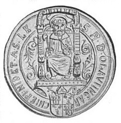 We don’t know what Olav Engelbrektsson looked like, but this is his Seal with a portrait of St. Olav. Illustration: Wikipedia, Norway churches in the Middle Ages