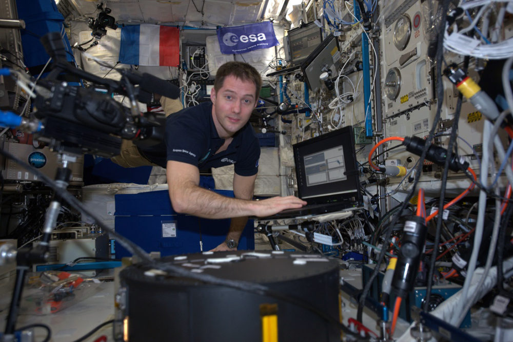 ESA astronaut Thomas Pesquet works at the International Space Station. Photo: ESA/NASA