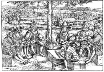 Council of war during the Schmalkaldic War.