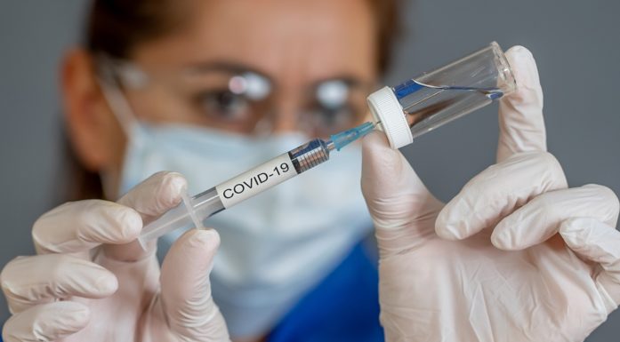 Nurse with a covid vaccine