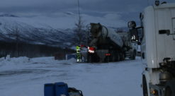 Transport of concrete in winther conditions