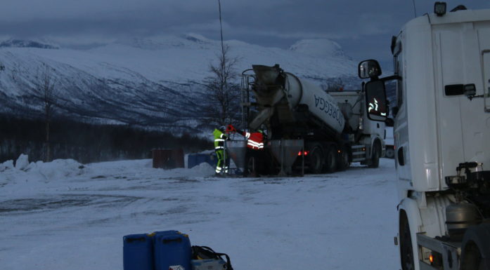Transport of concrete in winther conditions