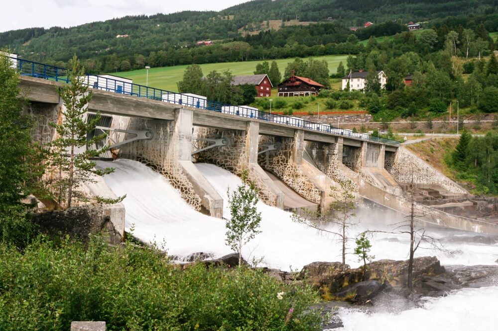 Hunderfossen hydropower station in Norway