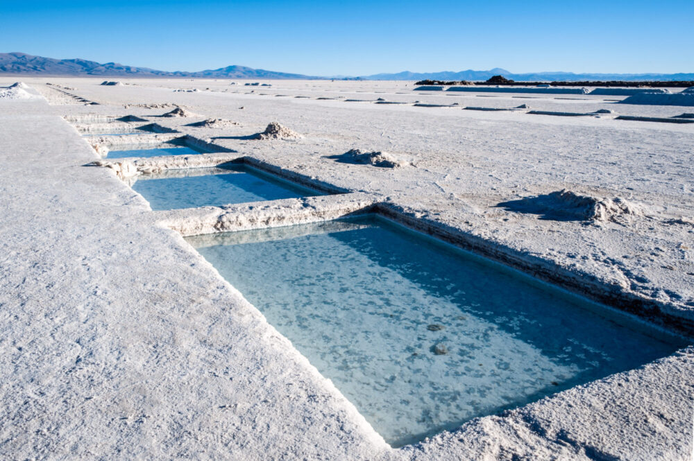 Stock foto av lithium, gruve drift, salt
