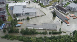 Flood in Hønefoss