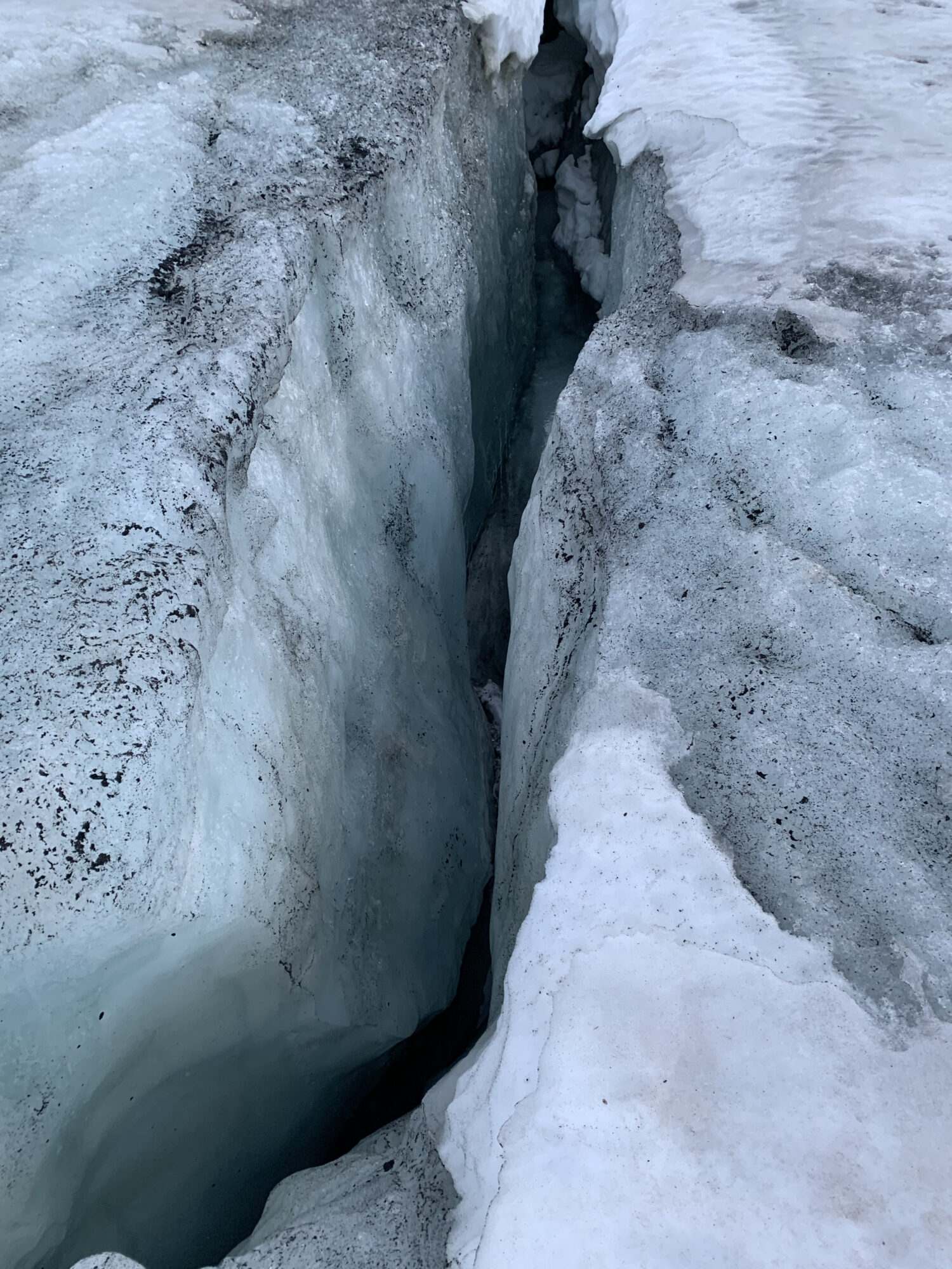 Closeup of glacial ice