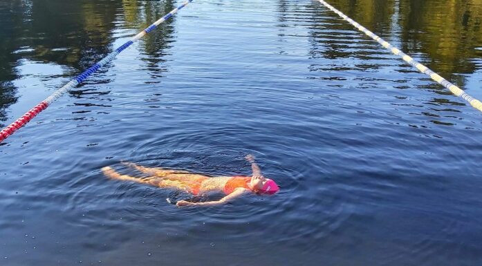 Swimming outside