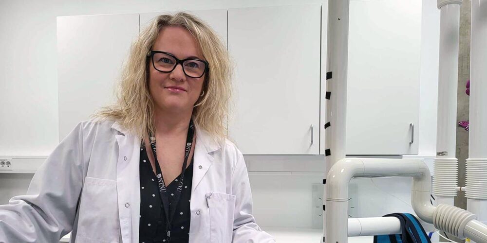 researcher in white lab coat