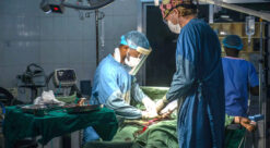 C-section surgery at Masanga Hospital in Sierra Leone. Photo.