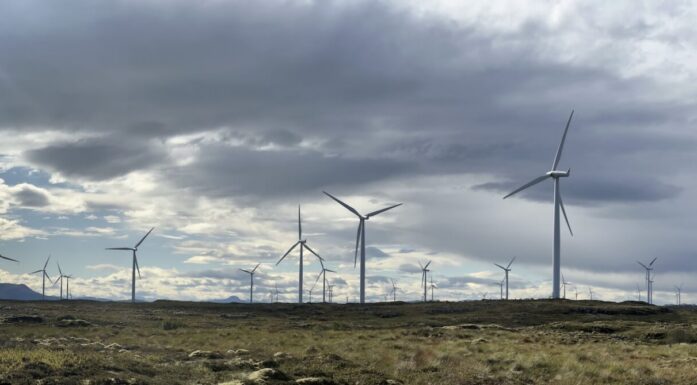 Smøla Wind turbine installation. Photo.