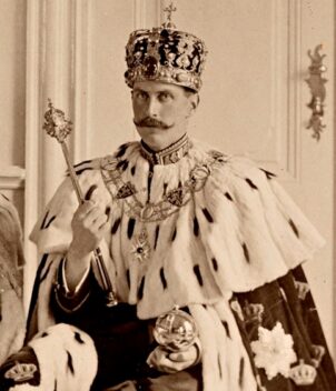 King Haakon VII of Norway, in full ceremonial attire