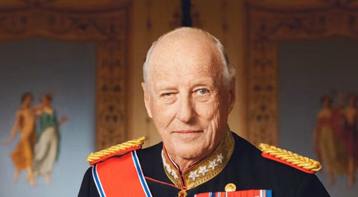 Portrait of Norwegian king Harald V