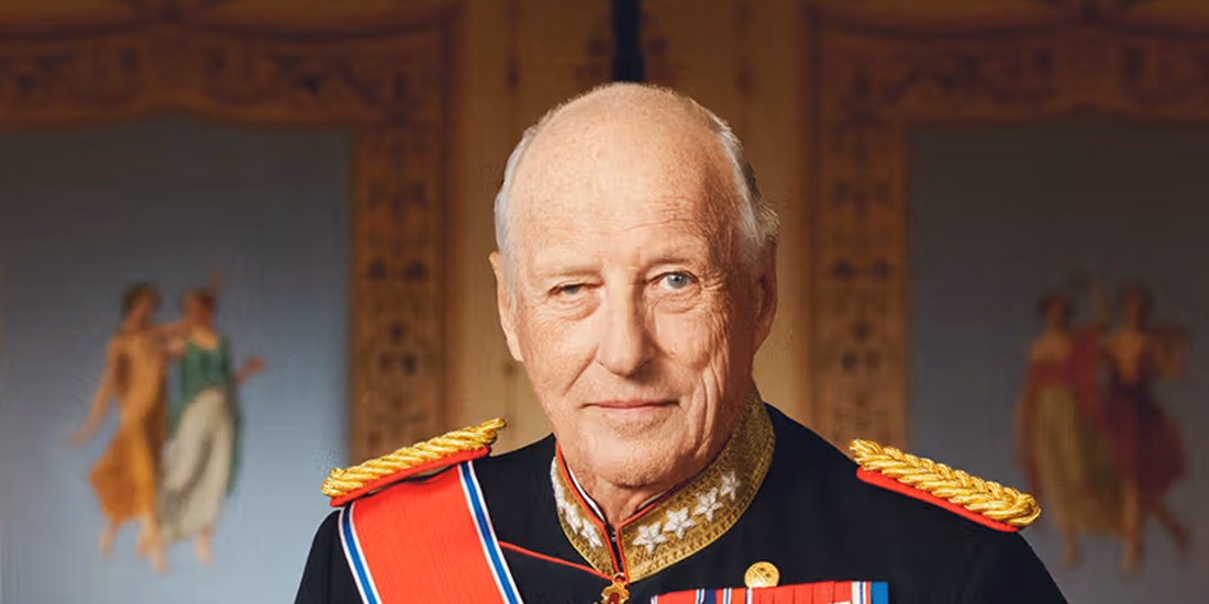 Portrait of Norwegian king Harald V