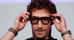 Mark Zuckerberg wearing pair of Meta glasses