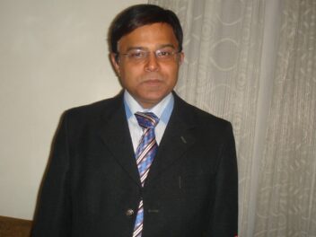 Portrait of professor in office