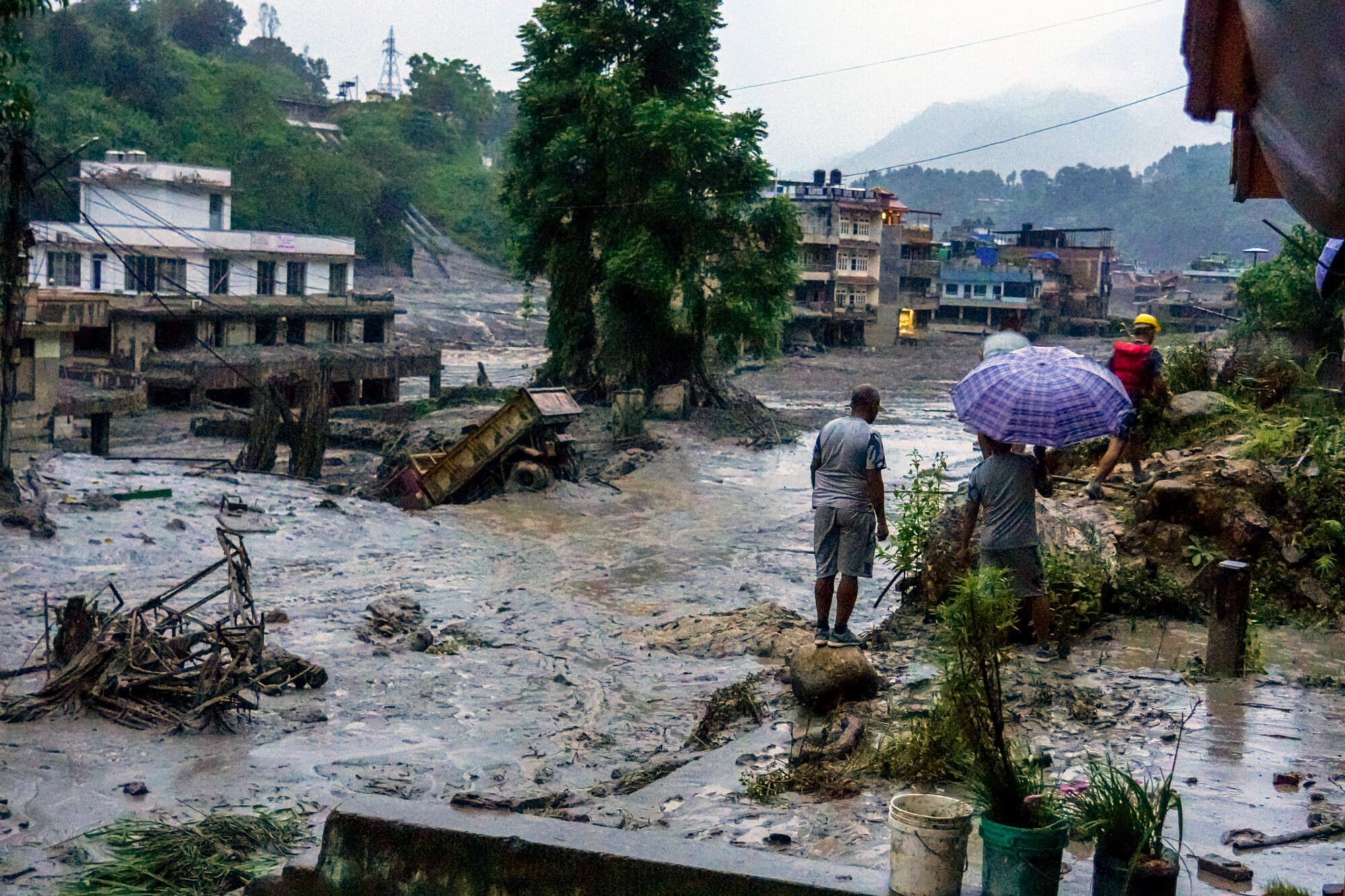 Bhotekoshi Floods Damage Homes and Infrastructure in Nuwakot Nepal